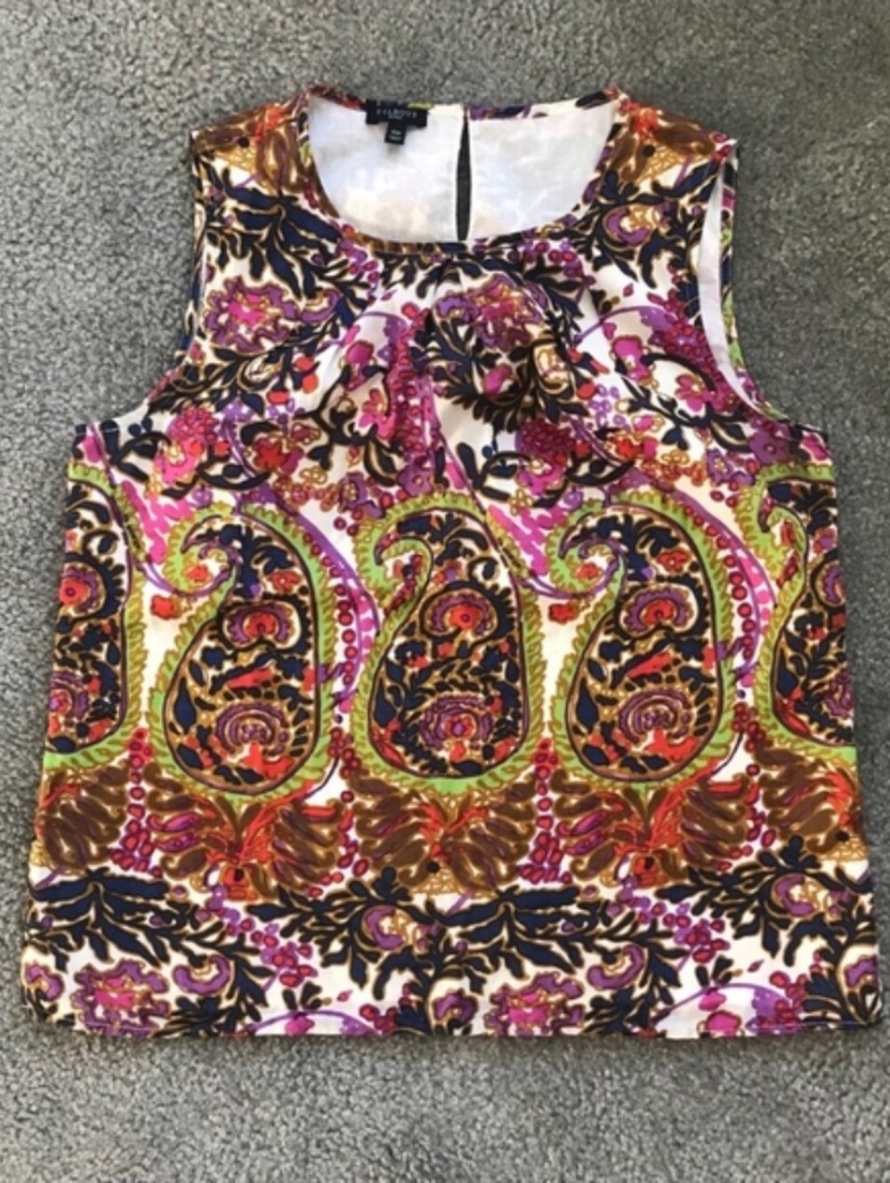 EUC Talbots Petite 100% Cotton Floral/Paisley Top | Size 10P
